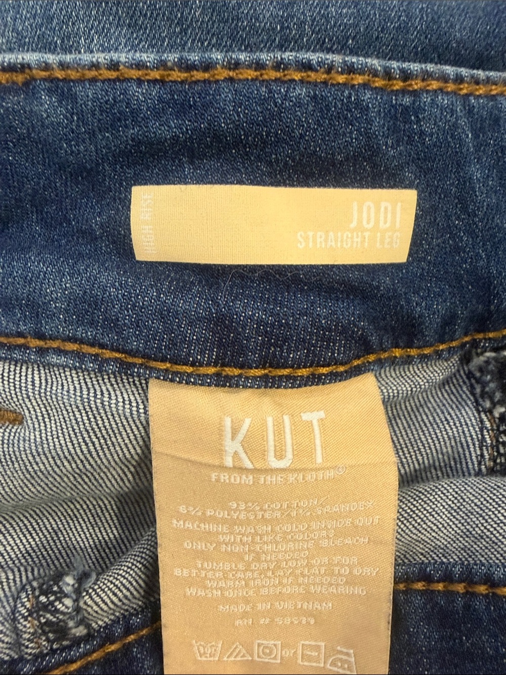 Kut from the Kloth Wide Straight-Leg Jeans - Medium Blue Wash - Picture 2 of 2